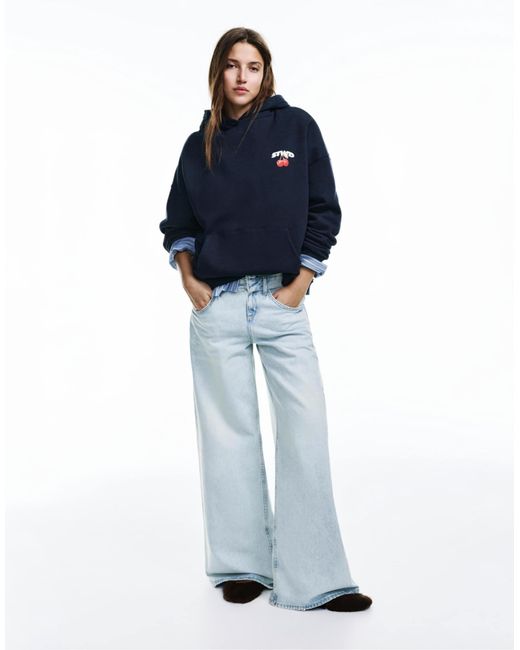 Pull&Bear Blue – kapuzenpullover