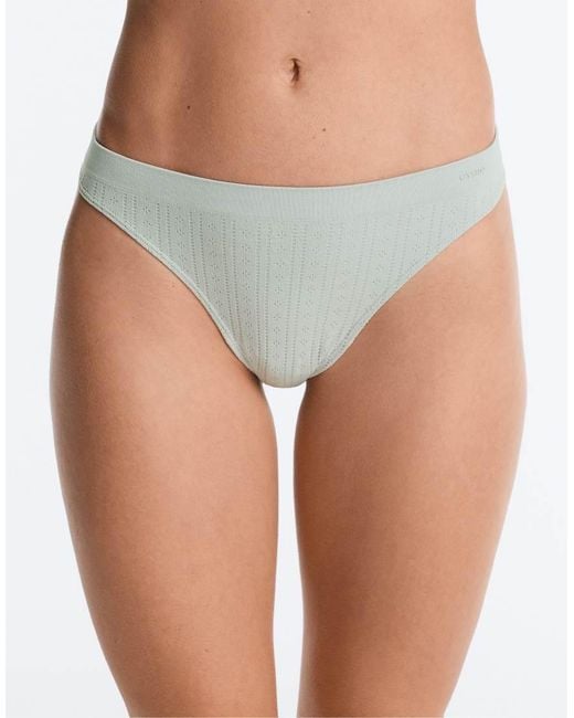 Oysho White 3 Seamless Soft-touch Openwork Brazilian Briefs