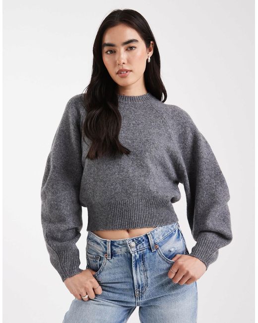 Pull ras ASOS en coloris Gray