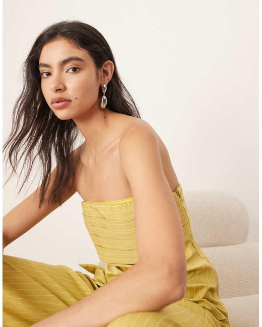 ARRANGE Natural Structured Bandeau Top Co Ord