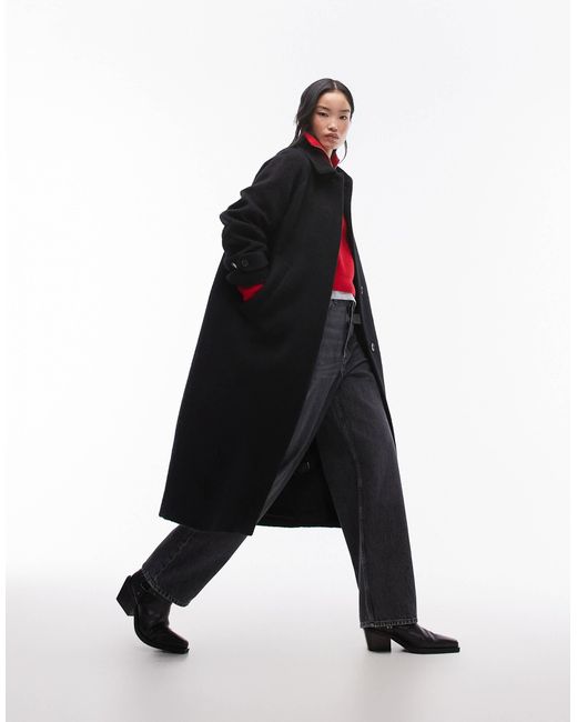 ARKET Black – mittellanger oversize-mantel