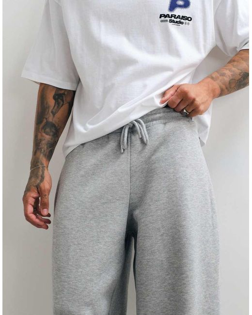 ASOS White Oversized Balloon Sweatpants With Side Pleat for men