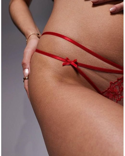 Ann Summers Orange Floral Affair String Thong