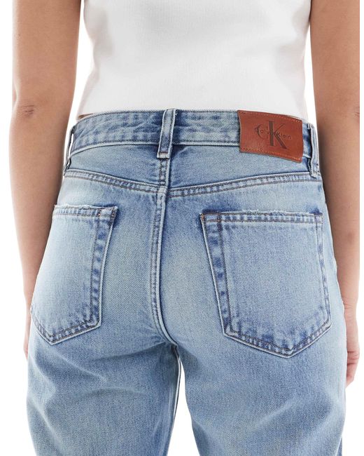 Calvin Klein Blue Signature 90s Straight Jeans