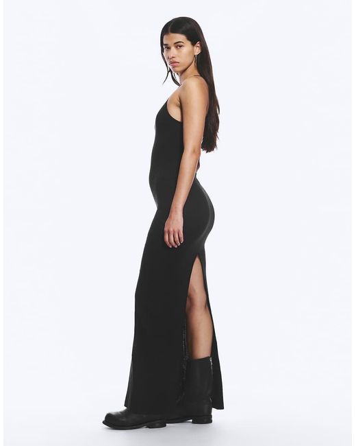Weekday Black Racer Back Maxi Dress