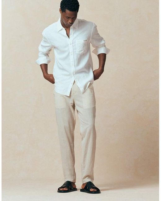 Jack & Jones Natural Linen Blend Trouser for men