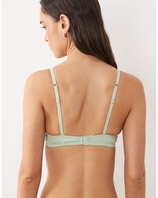 ASOS Green Moulded T-Shirt Bra With Charm Detail