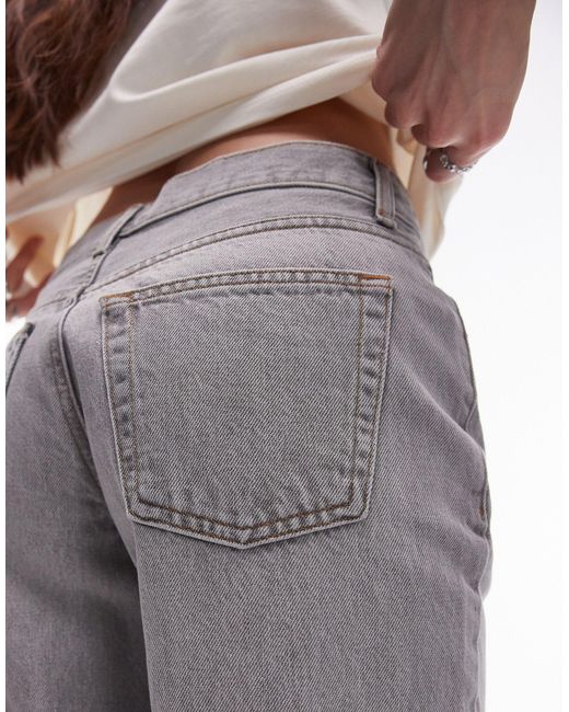 Ember - jeans a fondo ampio e vita bassa pallido di TOPSHOP in Gray