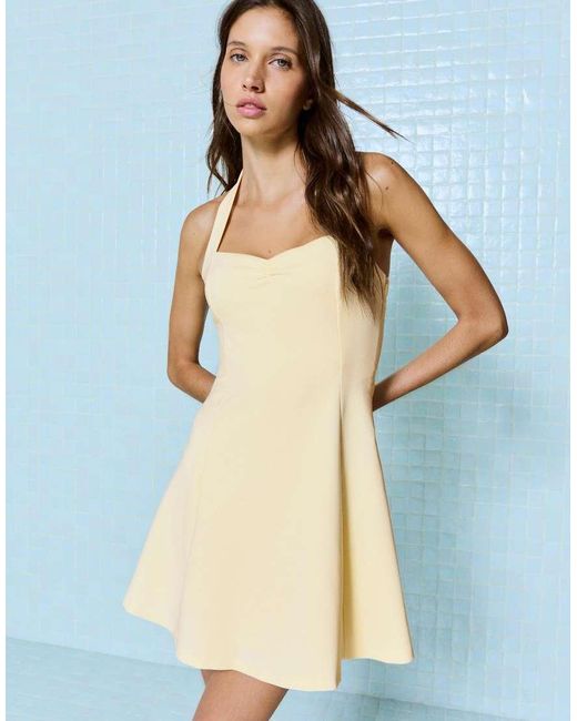 Bershka Black Mini Halter Neck Dress