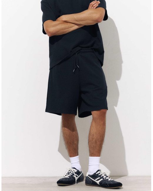 Bermuda molletonné texturé Pull&Bear pour homme en coloris Blue