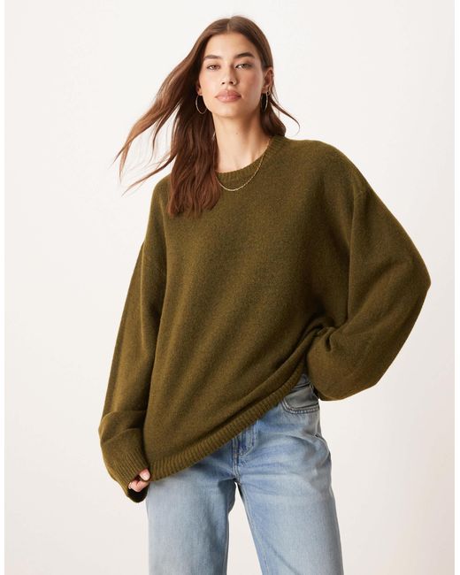 Pull avec manches évasées - kaki Glamorous en coloris Green