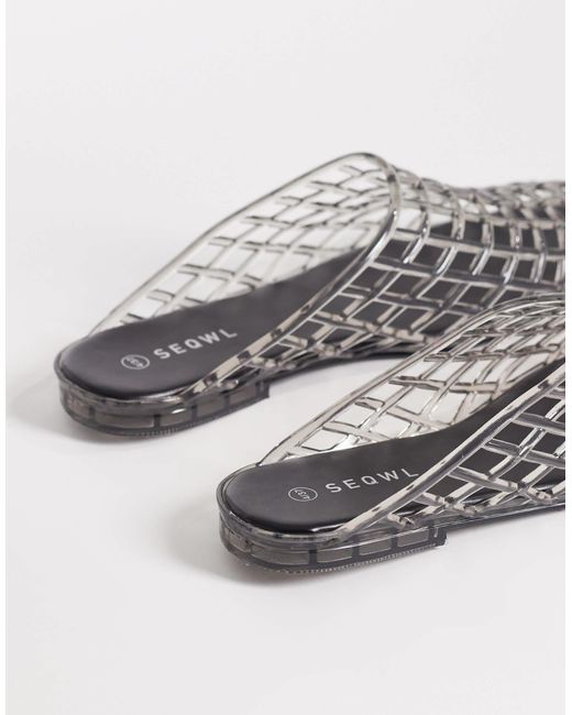 SEQWL White Jelly Cage Mules