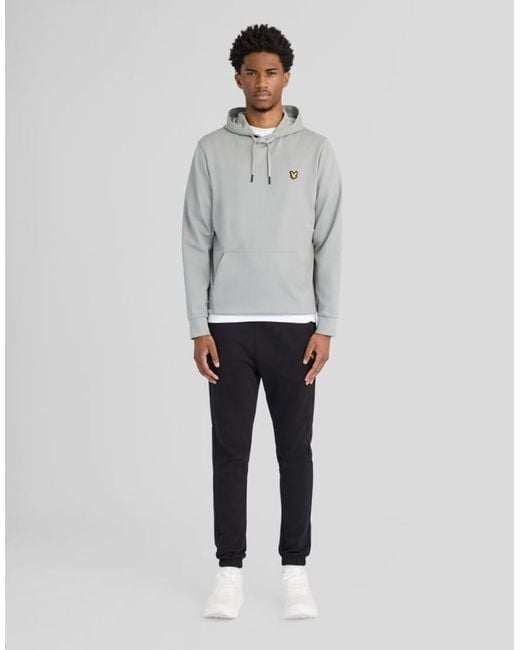 Lyle & Scott Gray Mid Layers Fly Fleece Hoodie for men