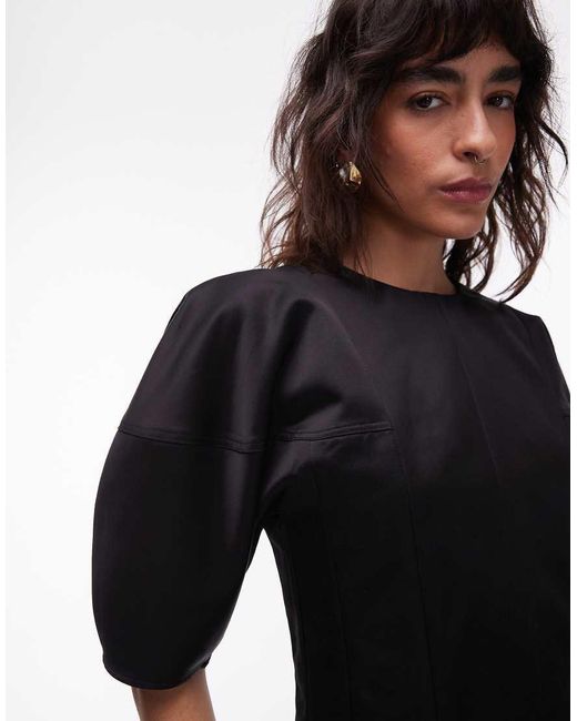 & Other Stories Black Puff Sleeve Blouse