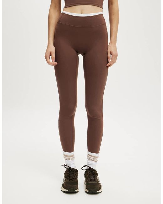 Cotton On Natural Ultra Soft Side Pocket Full Length Tight