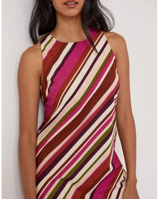 Nobody's Child Brown Striped Palermo Mini Dress