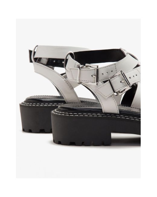 OFF THE HOOK White Elverson Double Strap Western Sandals