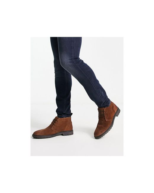Red Tape Blue Chukka Worker Boots for men