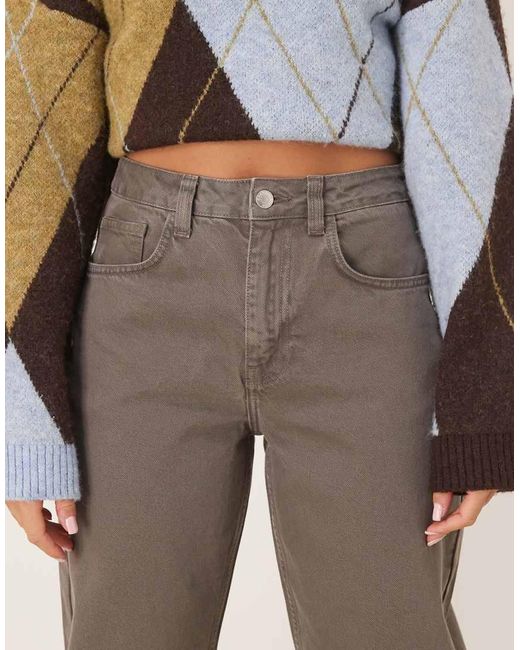 ASOS Natural Slim Barrel Leg Jean