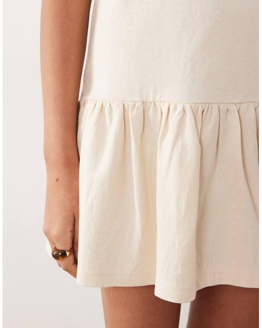 ASOS Natural Drop Waist Mini Dress
