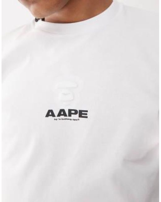 Aape by a bathing ape - t-shirt avec logo au dos Aape By A Bathing Ape pour homme en coloris White
