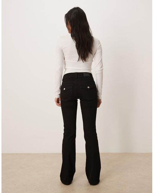 Gina Tricot White Low Waist Bootcut Jeans