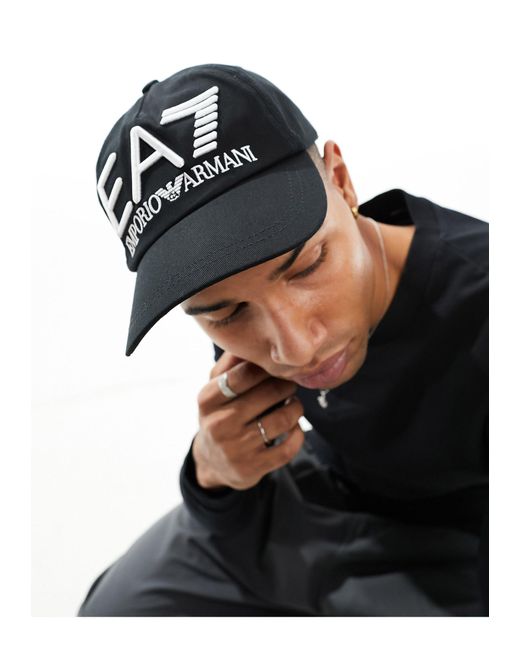 Emporio armani - - casquette avec logo EA7 pour homme en coloris Noir | Lyst