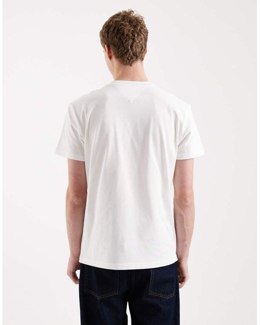 Tommy Hilfiger White Gym Logo T-shirt for men