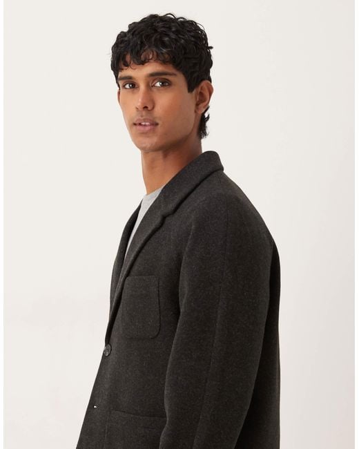 ASOS Black Wool Look Boxy Blazer for men