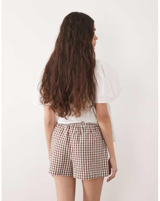Wednesday's Girl White Wednesdays Girl Co-Ord Button Detail Short