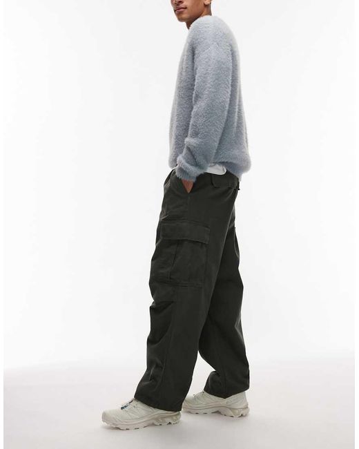Carhartt Gray Cole Baggy Cargo Trousers for men