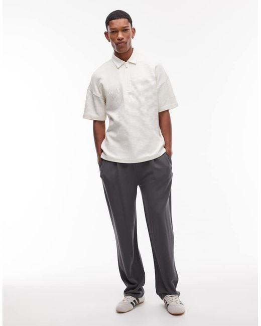 Adidas Originals White Adidas Sportswear Waffle Polo for men