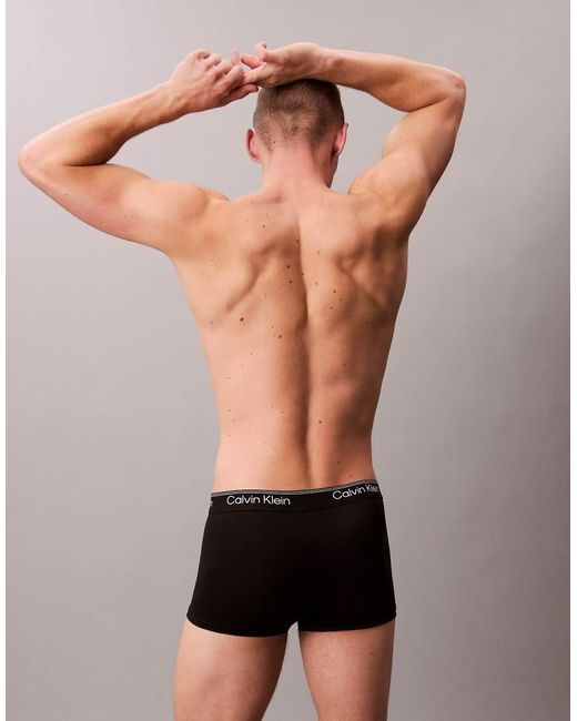 Calvin Klein Black Micro Stretch 5 Pack Low Rise Trunks for men