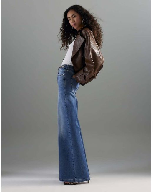River Island Blue Relaxed Palazzo Jean