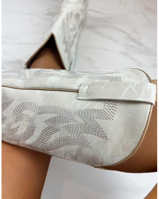 GIA STUDIOS White Cowboy Western Boots