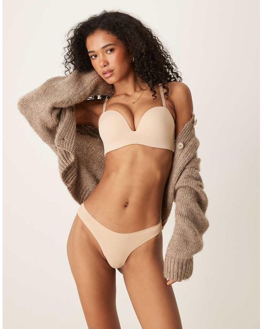 Boux Avenue Brown Strapless Microfibre Multiway Padded Bra