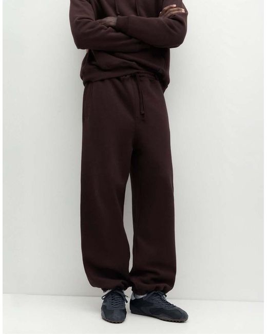 Pull&Bear Brown baggy joggers for men
