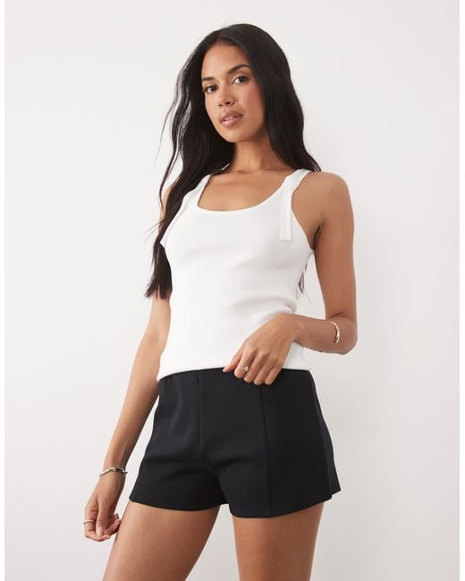 ASOS White Interlock Micro Shorts