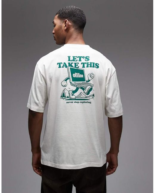 The North Face Gray Explore Backprint T-shirt for men