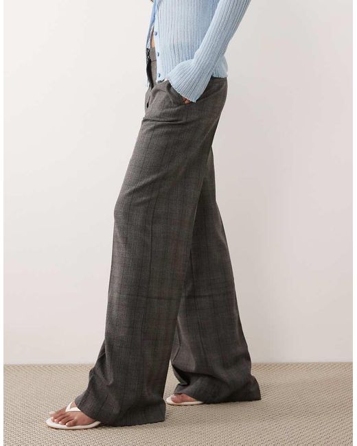 Mango Gray Tailored Flared Trouser