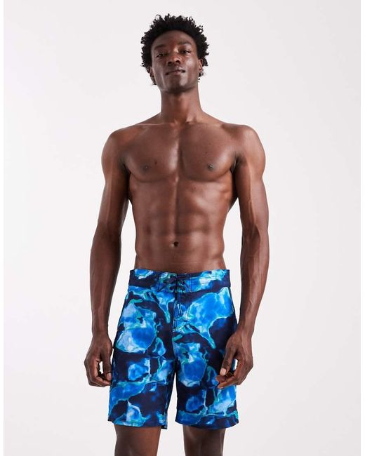 Speedo Blue Lookout Print 18' Board Shorts for men