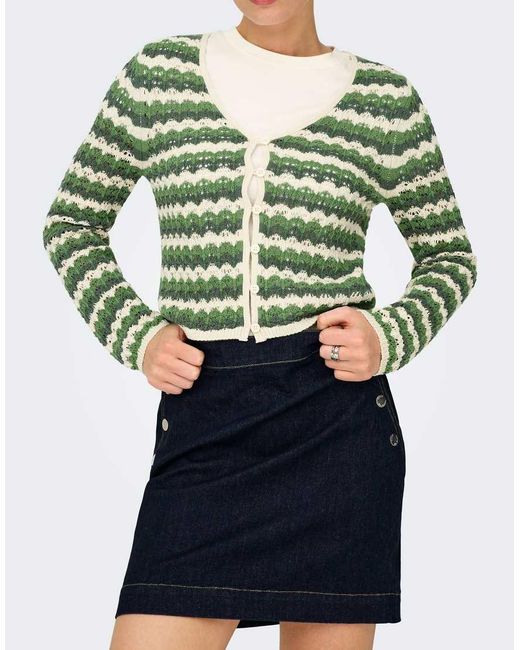 ONLY Green Denim Skirt