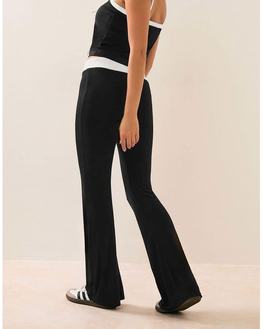 PixieGirl Black Petite Flared Trousers