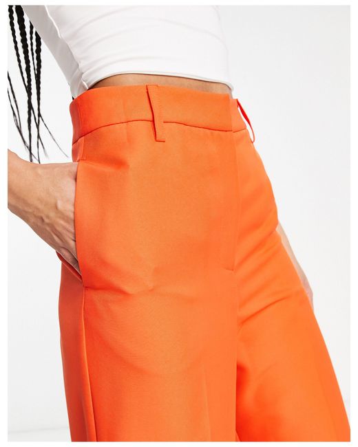 ASOS Orange Asos Design Tall Wide Leg Trouser