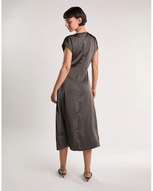 Glamorous Brown Midi Wrap Dress