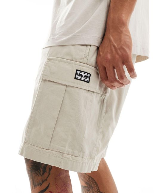 Obey Natural Cotton Ripstock Classic Cargo Short for men