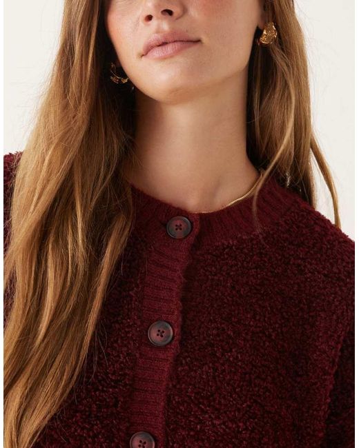 Jdy Purple Teddy Cardigan