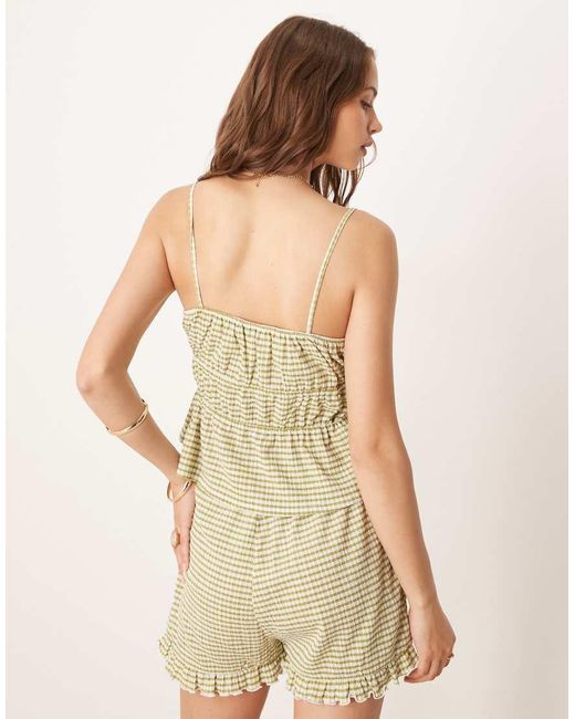 ASOS Multicolor Frill And Tie Detail Cami Co-ord