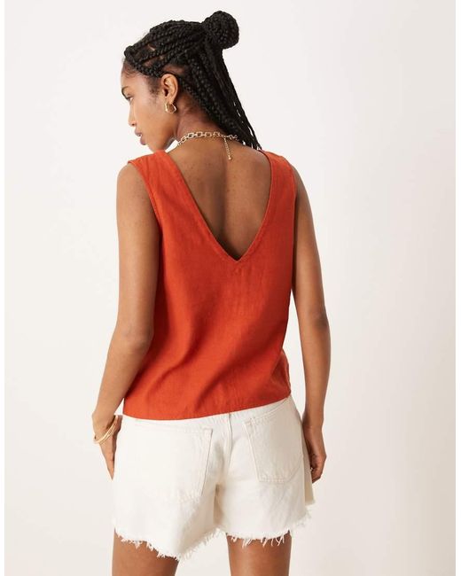 Top di Threadbare in Orange