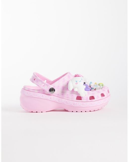 CROCSTM Pink Hello Kitty Classic Platform Clogs